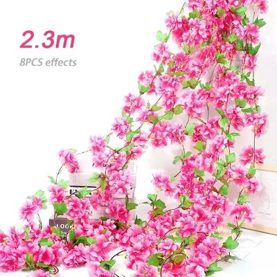 General Guirlande de fleurs artificielles de cerisier Sakura, 180cm, arc de mariage, arrière-plan de jardin, décoration de fête à domicile, fausses plantes de vigne en soie~0245 - Publicité General Guirlande de fleurs artificielles de cerisier Sakura, 180cm, arc de mariage, arrière-plan de jardin, décoration de fête à domicile, fausses plantes de vigne en soie~0245 - Publicité