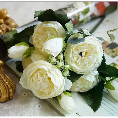 General soie Rose pivoine fleurs artificielles beau Bouquet de Flores pour la fête de Mariage décoration de la maison Mariage fausses fleurs~0442 - Publicité General soie Rose pivoine fleurs artificielles beau Bouquet de Flores pour la fête de Mariage décoration de la maison Mariage fausses fleurs~0442 - Publicité