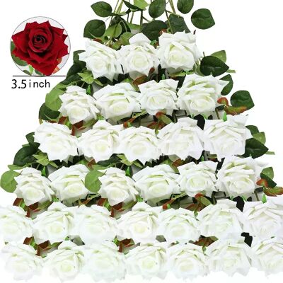 General Roses artificielles en velours, 50 pièces, fausses Roses à toucher réel, pour la saint-valentin, Bouquet de mariage, décoration de maison, DIY~0631 - Publicité General Roses artificielles en velours, 50 pièces, fausses Roses à toucher réel, pour la saint-valentin, Bouquet de mariage, décoration de maison, DIY~0631 - Publicité