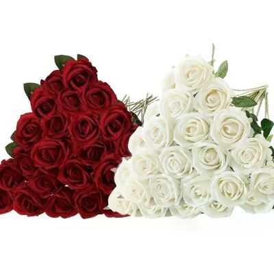 General Roses artificielles en velours, 50 pièces, fausses Roses à toucher réel, pour la saint-valentin, Bouquet de mariage, décoration de maison, DIY~0628 - Publicité General Roses artificielles en velours, 50 pièces, fausses Roses à toucher réel, pour la saint-valentin, Bouquet de mariage, décoration de maison, DIY~0628 - Publicité