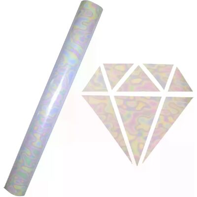 General Rouleau de vinyle de transfert thermique métallique souple 30 cm x 10 cm, 2 cm, hologramme, laser, PU flexible, camouflage, thermocollant, film HTV pour t-shirt~00939 - Publicité General Rouleau de vinyle de transfert thermique métallique souple 30 cm x 10 cm, 2 cm, hologramme, laser, PU flexible, camouflage, thermocollant, film HTV pour t-shirt~00939 - Publicité