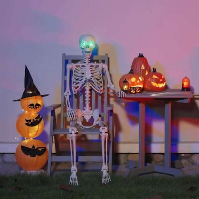 vidaXL Squelette d'Halloween Blanc 155 x 38.5 cm Plastique - Publicité vidaXL Squelette d'Halloween Blanc 155 x 38.5 cm Plastique - Publicité