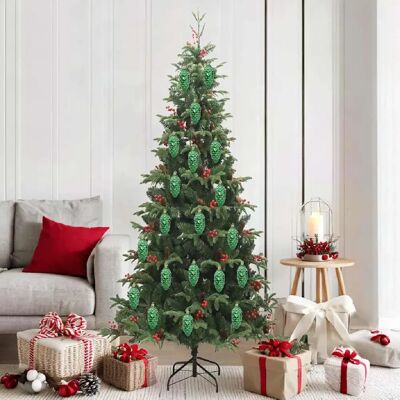 vidaXL Boule de Pomme de Pin de Noël 40 pcs Vert Plastique - Publicité vidaXL Boule de Pomme de Pin de Noël 40 pcs Vert Plastique - Publicité