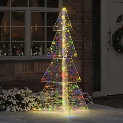 vidaXL Sapin de Noël avec 240 LED Multicolore 180 cm Acrylique - Publicité vidaXL Sapin de Noël avec 240 LED Multicolore 180 cm Acrylique - Publicité