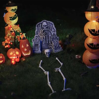 vidaXL Squelette d'Halloween Blanc 20 x 10 x 9,5 cm Plastique - Publicité vidaXL Squelette d'Halloween Blanc 20 x 10 x 9,5 cm Plastique - Publicité