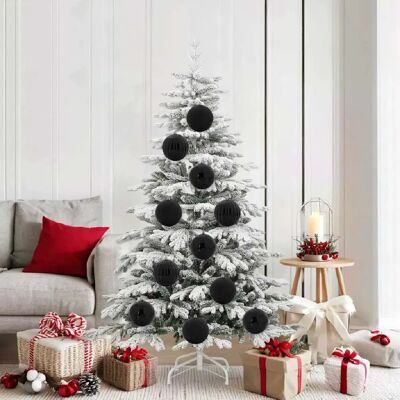 vidaXL Ensemble de Boules de Noël 9 pcs Noir - Publicité vidaXL Ensemble de Boules de Noël 9 pcs Noir - Publicité