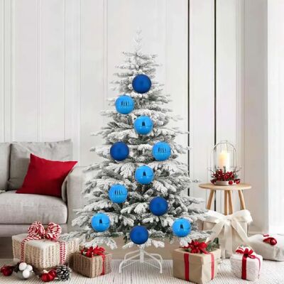 vidaXL Ensemble de Boules de Noël 9 pcs Bleu - Publicité vidaXL Ensemble de Boules de Noël 9 pcs Bleu - Publicité