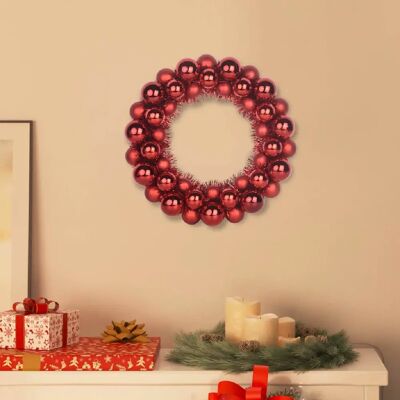 vidaXL Couronnes de Boules de Noël 2 pcs Rouge 33 x 33 x 7 cm - Publicité vidaXL Couronnes de Boules de Noël 2 pcs Rouge 33 x 33 x 7 cm - Publicité