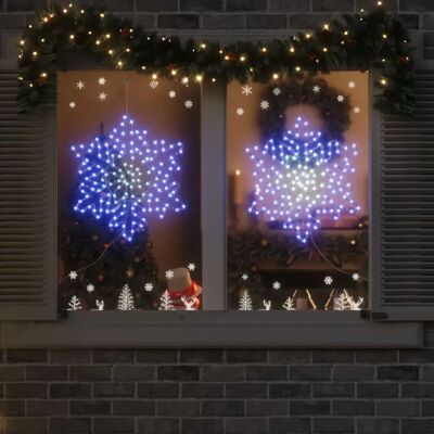 vidaXL Flocon de Noël avec 156 LED Bleu 55.5 x 55.5 x 0.75cm PVC - Publicité vidaXL Flocon de Noël avec 156 LED Bleu 55.5 x 55.5 x 0.75cm PVC - Publicité