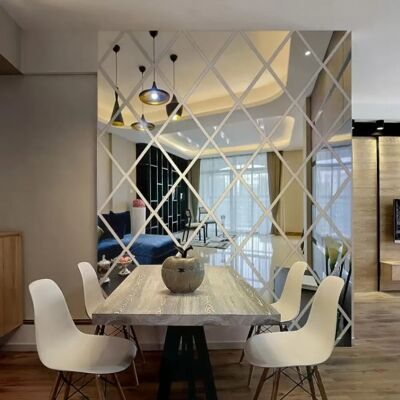 Générique Lot de 17/32/58 autocollants muraux miroir 3D en acrylique, motifs diamants et triangles, pour décoration de salon ou de maison~0142 - Publicité Générique Lot de 17/32/58 autocollants muraux miroir 3D en acrylique, motifs diamants et triangles, pour décoration de salon ou de maison~0142 - Publicité
