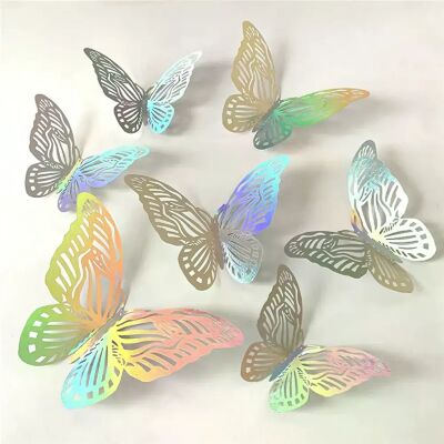 Générique Lot de 12 autocollants attrape-soleil effet 3D en forme de papillon en cristal, magnifiques autocollants muraux pour chambre d'enfant, décoration d'intérieur~0529 - Publicité Générique Lot de 12 autocollants attrape-soleil effet 3D en forme de papillon en cristal, magnifiques autocollants muraux pour chambre d'enfant, décoration d'intérieur~0529 - Publicité