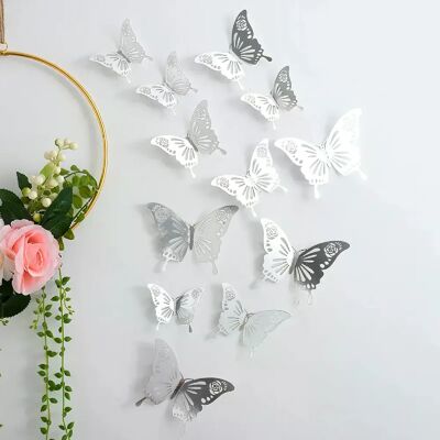 Générique Lot de 12 autocollants attrape-soleil effet 3D en forme de papillon en cristal, magnifiques autocollants muraux pour chambre d'enfant, décoration d'intérieur~0546 - Publicité Générique Lot de 12 autocollants attrape-soleil effet 3D en forme de papillon en cristal, magnifiques autocollants muraux pour chambre d'enfant, décoration d'intérieur~0546 - Publicité