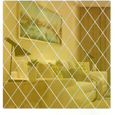 Générique Lot de 17/32/58 autocollants muraux miroir 3D en acrylique, motifs diamants et triangles, pour décoration de salon ou de maison~0140 - Publicité Générique Lot de 17/32/58 autocollants muraux miroir 3D en acrylique, motifs diamants et triangles, pour décoration de salon ou de maison~0140 - Publicité