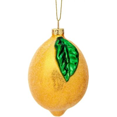 Sass & Belle Citron boule de Noël en verre - Publicité Sass & Belle Citron boule de Noël en verre - Publicité