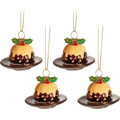 Sass & belle Boules de Noël mini pudding - Marron - Publicité Sass & belle Boules de Noël mini pudding - Marron - Publicité