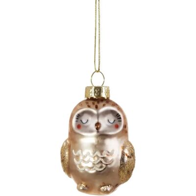 Sass & belle boule de Noël hibou - Marron - Publicité Sass & belle boule de Noël hibou - Marron - Publicité
