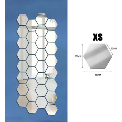 Générique Lot de 36 autocollants muraux 3D en acrylique avec mini miroir hexagonal, autocollants amovibles, décoration de chambre à coucher~00579 - Publicité Générique Lot de 36 autocollants muraux 3D en acrylique avec mini miroir hexagonal, autocollants amovibles, décoration de chambre à coucher~00579 - Publicité