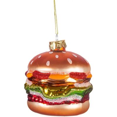 Sass & belle Boule de Noël hamburger - Marron - Publicité Sass & belle Boule de Noël hamburger - Marron - Publicité
