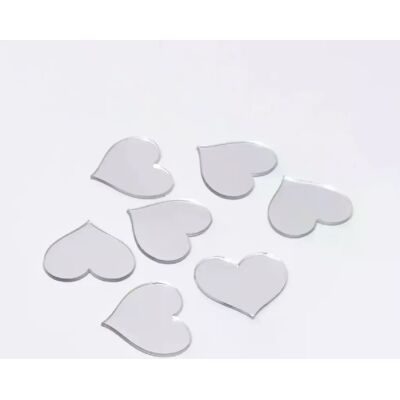 Générique Lot de 100 petits miroirs muraux en acrylique en forme de cœur, 2 cm, noir, or, argent, accessoire de festival à faire soi-même~01558 - Publicité Générique Lot de 100 petits miroirs muraux en acrylique en forme de cœur, 2 cm, noir, or, argent, accessoire de festival à faire soi-même~01558 - Publicité