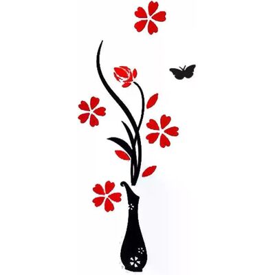 Générique Vase à fleurs en plusieurs parties, décoration murale en acrylique 3D, autocollant artistique à faire soi-même, décoration d'intérieur, chambre à coucher~01242 - Publicité Générique Vase à fleurs en plusieurs parties, décoration murale en acrylique 3D, autocollant artistique à faire soi-même, décoration d'intérieur, chambre à coucher~01242 - Publicité