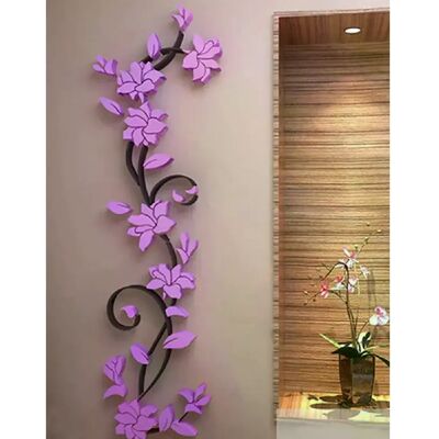 Générique Autocollants muraux 3D en acrylique, motifs floraux décoratifs créatifs pour salon, chambre à coucher, décoration d'intérieur~00338 - Publicité Générique Autocollants muraux 3D en acrylique, motifs floraux décoratifs créatifs pour salon, chambre à coucher, décoration d'intérieur~00338 - Publicité