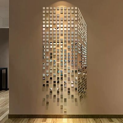 Générique 100 autocollants muraux carrés 3D en acrylique, effet miroir, mosaïque, pour salon, chambre à coucher, décoration d'intérieur, 2/3/5 cm~00763 - Publicité Générique 100 autocollants muraux carrés 3D en acrylique, effet miroir, mosaïque, pour salon, chambre à coucher, décoration d'intérieur, 2/3/5 cm~00763 - Publicité