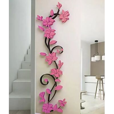 Générique Autocollants muraux 3D en acrylique, motifs floraux décoratifs créatifs pour salon, chambre à coucher, décoration d'intérieur~00337 - Publicité Générique Autocollants muraux 3D en acrylique, motifs floraux décoratifs créatifs pour salon, chambre à coucher, décoration d'intérieur~00337 - Publicité