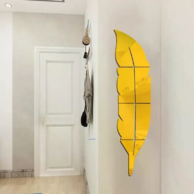 Générique Grand autocollant mural miroir 3D en forme de plume pour salon, décoration d'intérieur, autocollant en vinyle acrylique à faire soi-même~00535 - Publicité Générique Grand autocollant mural miroir 3D en forme de plume pour salon, décoration d'intérieur, autocollant en vinyle acrylique à faire soi-même~00535 - Publicité
