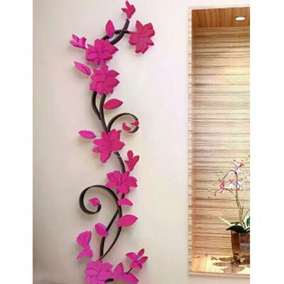 Générique Autocollants muraux 3D en acrylique, motifs floraux décoratifs créatifs pour salon, chambre à coucher, décoration d'intérieur~00051 - Publicité Générique Autocollants muraux 3D en acrylique, motifs floraux décoratifs créatifs pour salon, chambre à coucher, décoration d'intérieur~00051 - Publicité