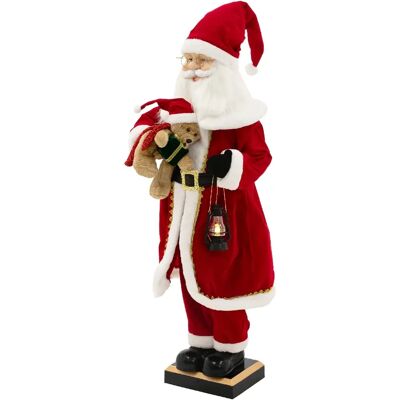 Ecd Germany Figurine de père noël LED avec mouvement son lanterne ours en peluche et capteur - Publicité Ecd Germany Figurine de père noël LED avec mouvement son lanterne ours en peluche et capteur - Publicité