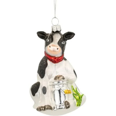 Sass & Belle Vache laitière boule de Noël - Publicité Sass & Belle Vache laitière boule de Noël - Publicité
