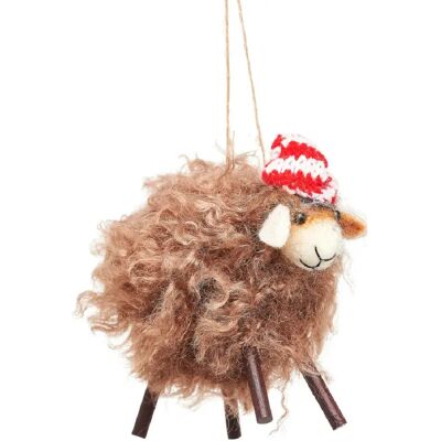 Sass & belle mouton de Noël - Marron - Publicité Sass & belle mouton de Noël - Marron - Publicité