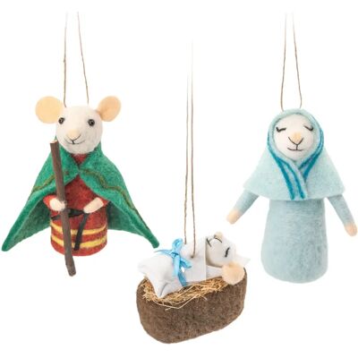 Sass & belle décorations Noël souris - Blanc - Publicité Sass & belle décorations Noël souris - Blanc - Publicité
