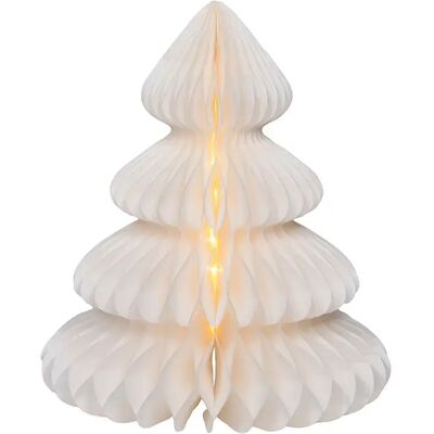Décoration lumineuse Lumineo Blanc Sapin de Noël Ø 42 x 48 cm - Publicité Décoration lumineuse Lumineo Blanc Sapin de Noël Ø 42 x 48 cm - Publicité