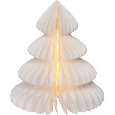 Décoration lumineuse Lumineo Blanc Sapin de Noël Ø 24 x 28 cm - Publicité Décoration lumineuse Lumineo Blanc Sapin de Noël Ø 24 x 28 cm - Publicité