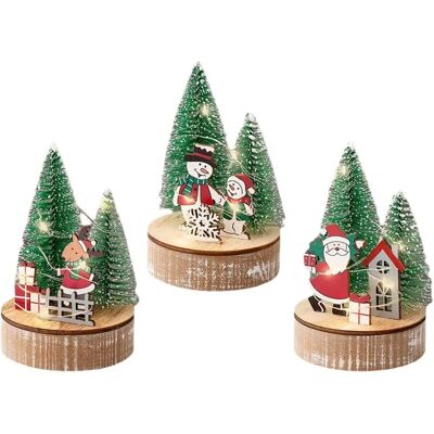 Figurine Décorative Lumineo Noël Ø 8 x 12 cm - Publicité Figurine Décorative Lumineo Noël Ø 8 x 12 cm - Publicité