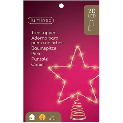 Étoile de Noël Lumineo Doré Métal 27 x 22 x 5 cm - Publicité Étoile de Noël Lumineo Doré Métal 27 x 22 x 5 cm - Publicité