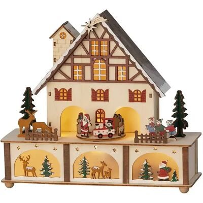 Lumineo Figurine Père Noël lumineuse - Multicolore - Publicité Lumineo Figurine Père Noël lumineuse - Multicolore - Publicité