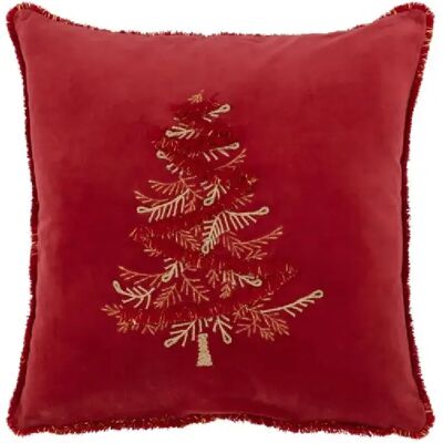 J-Line Coussin carré en textile rouge 45x45x3.75 cm - Publicité J-Line Coussin carré en textile rouge 45x45x3.75 cm - Publicité