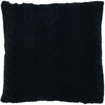 J-Line Coussin carré en textile noir 45x45x10 cm - Publicité J-Line Coussin carré en textile noir 45x45x10 cm - Publicité