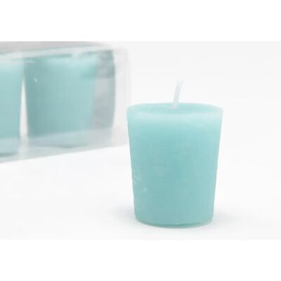 Amadeus Lot de 4 bougies Votive 4,6 x 5,1 cm bleu azur - Publicité Amadeus Lot de 4 bougies Votive 4,6 x 5,1 cm bleu azur - Publicité