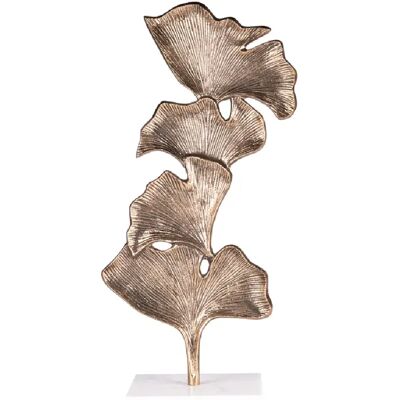 Table Passion Sculpture Ginkgo fonte or 24x49 cm - Publicité Table Passion Sculpture Ginkgo fonte or 24x49 cm - Publicité