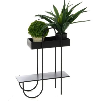 Amadeus Porte-plante en métal noir H80 cm - Publicité Amadeus Porte-plante en métal noir H80 cm - Publicité
