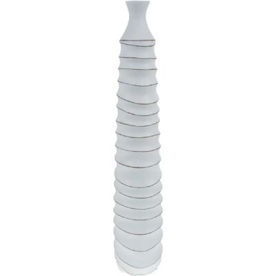 Vase en Résine Blanc Gao 93 cm - Décoration moderne et élégante - Publicité Vase en Résine Blanc Gao 93 cm - Décoration moderne et élégante - Publicité