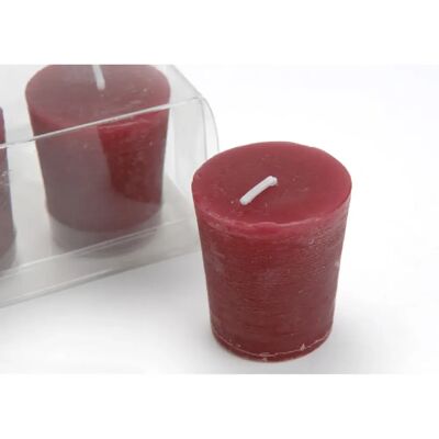 Amadeus Lot de 4 bougies Votive 4,3 x 4,7 cm sangria - Publicité Amadeus Lot de 4 bougies Votive 4,3 x 4,7 cm sangria - Publicité