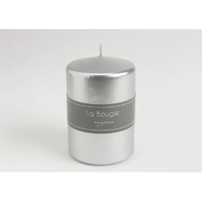 Amadeus Bougie petit Cylindre 7 x 10 cm argent (lot de 6) - Publicité Amadeus Bougie petit Cylindre 7 x 10 cm argent (lot de 6) - Publicité