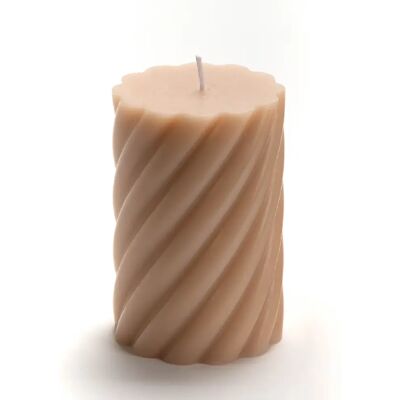 Amadeus - Torsade Petit - Beige - 7x7x10 cm - Bougie - Publicité Amadeus - Torsade Petit - Beige - 7x7x10 cm - Bougie - Publicité