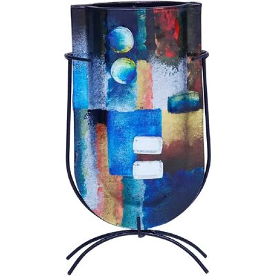 Table passion Vase obus Artys en verre - Multicolore - Publicité Table passion Vase obus Artys en verre - Multicolore - Publicité