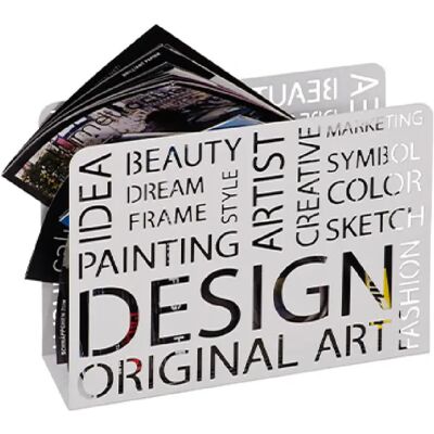 Mes Porte-revues design en métal laqué blanc - Publicité Mes Porte-revues design en métal laqué blanc - Publicité