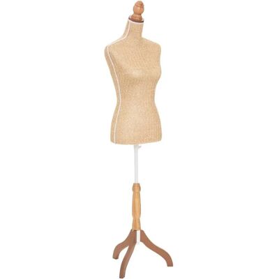Pegane Mannequin décoratif sur pieds avec support et tête en pin, coloris doré - Publicité Pegane Mannequin décoratif sur pieds avec support et tête en pin, coloris doré - Publicité